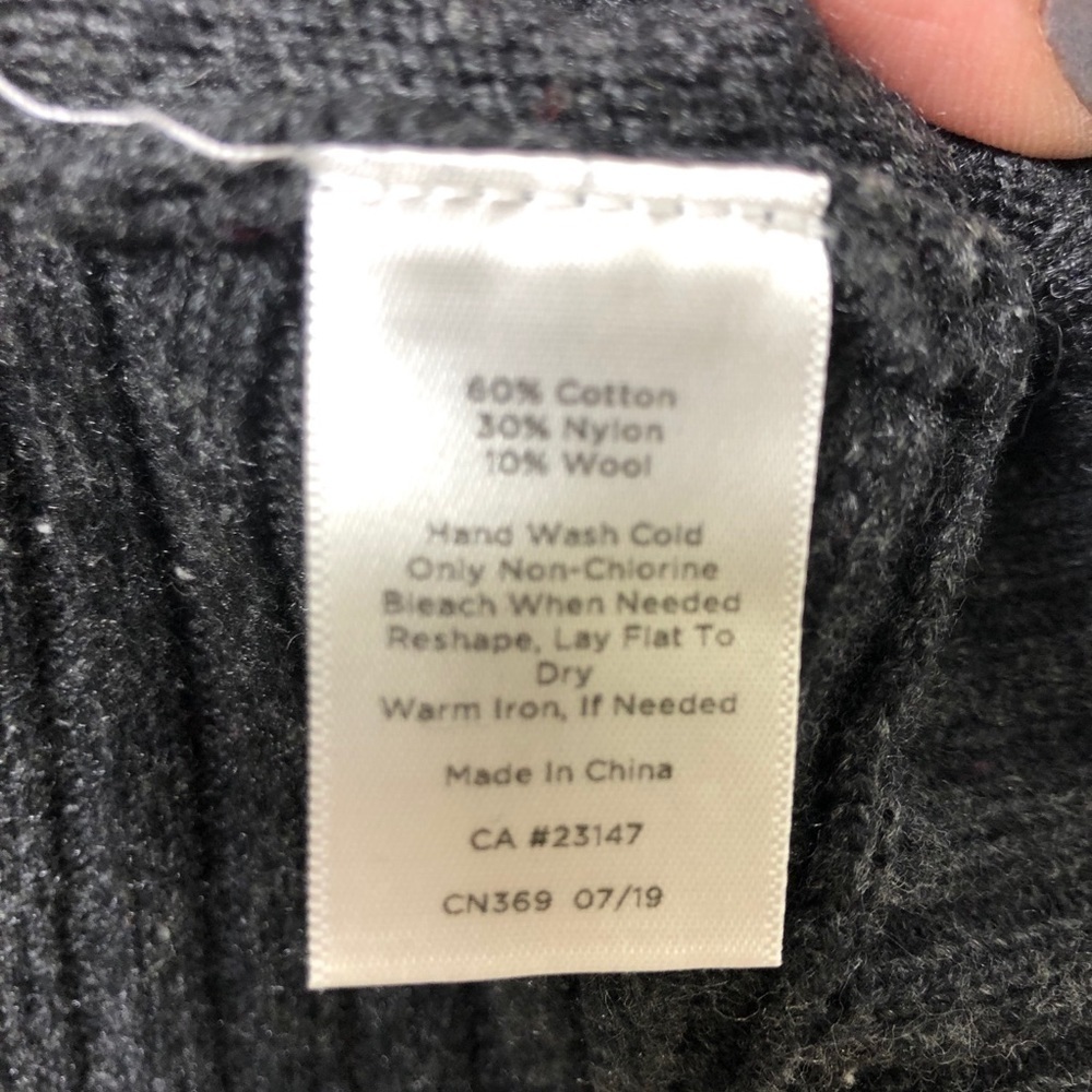Talbots Ribbed Knit Crewneck Sweater Side Zippers Size Large Gray Tweed Women’s - Picture 9 of 9